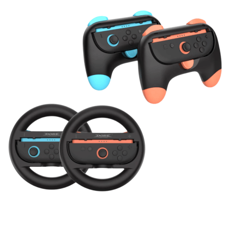 อุปกรณ์เสริมสำหรับ JOY-CON NINTENDO SWITCH 2 DOBE TNS-5110 (ชุดพวงมาลัยและกริ๊ป)_0